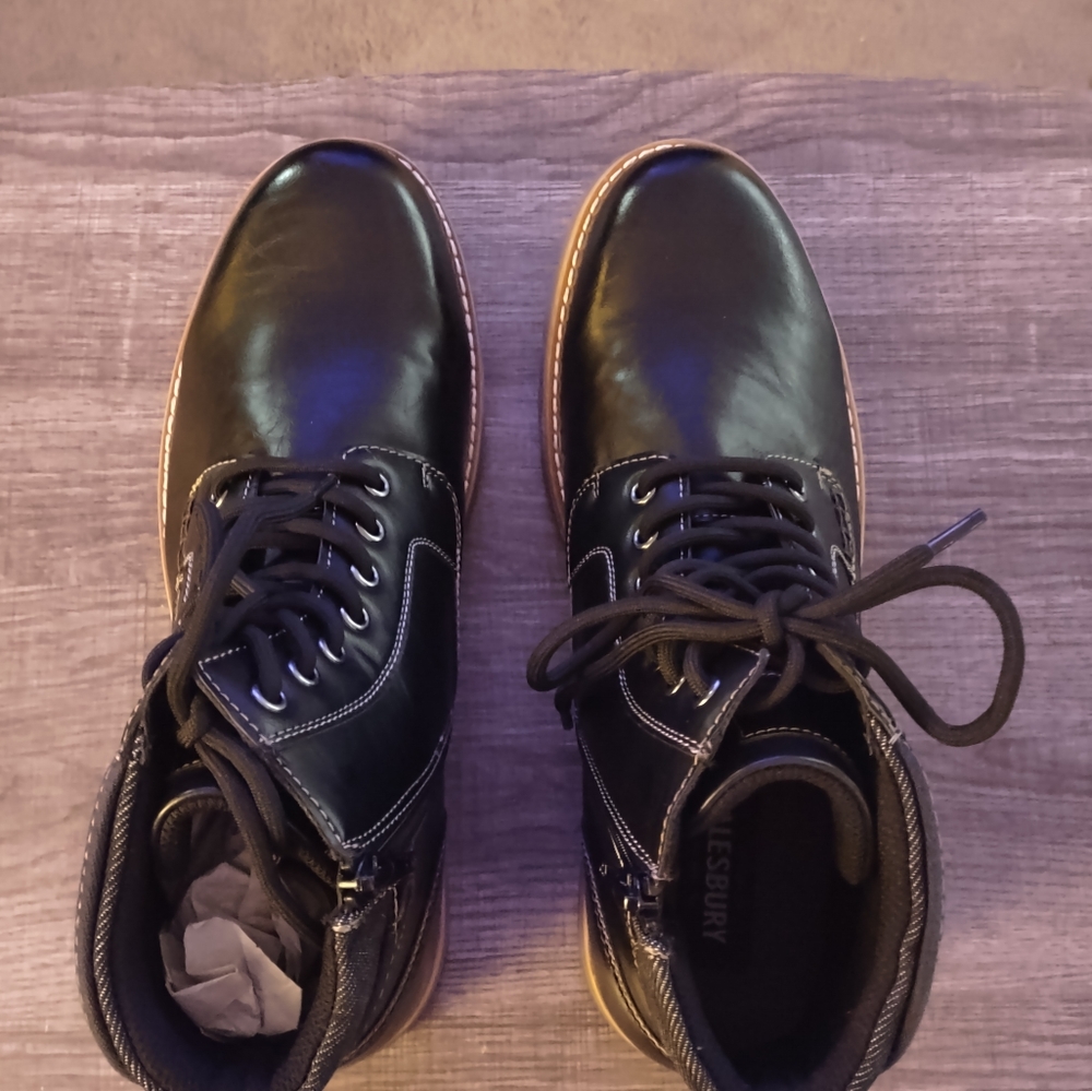 Men's Alesbury Jaxx Black Boots Size 11 - Picture 4 of 5